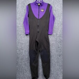 Aeroskin size medium black and purple zip front size medium unisex Lycra diving
